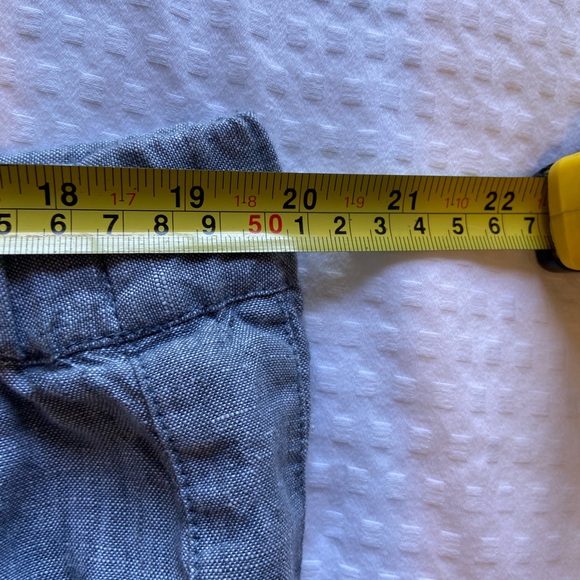 I Jill PureJill Cropped Linen Pants Chambray XL NWOT - Picture 6 of 8